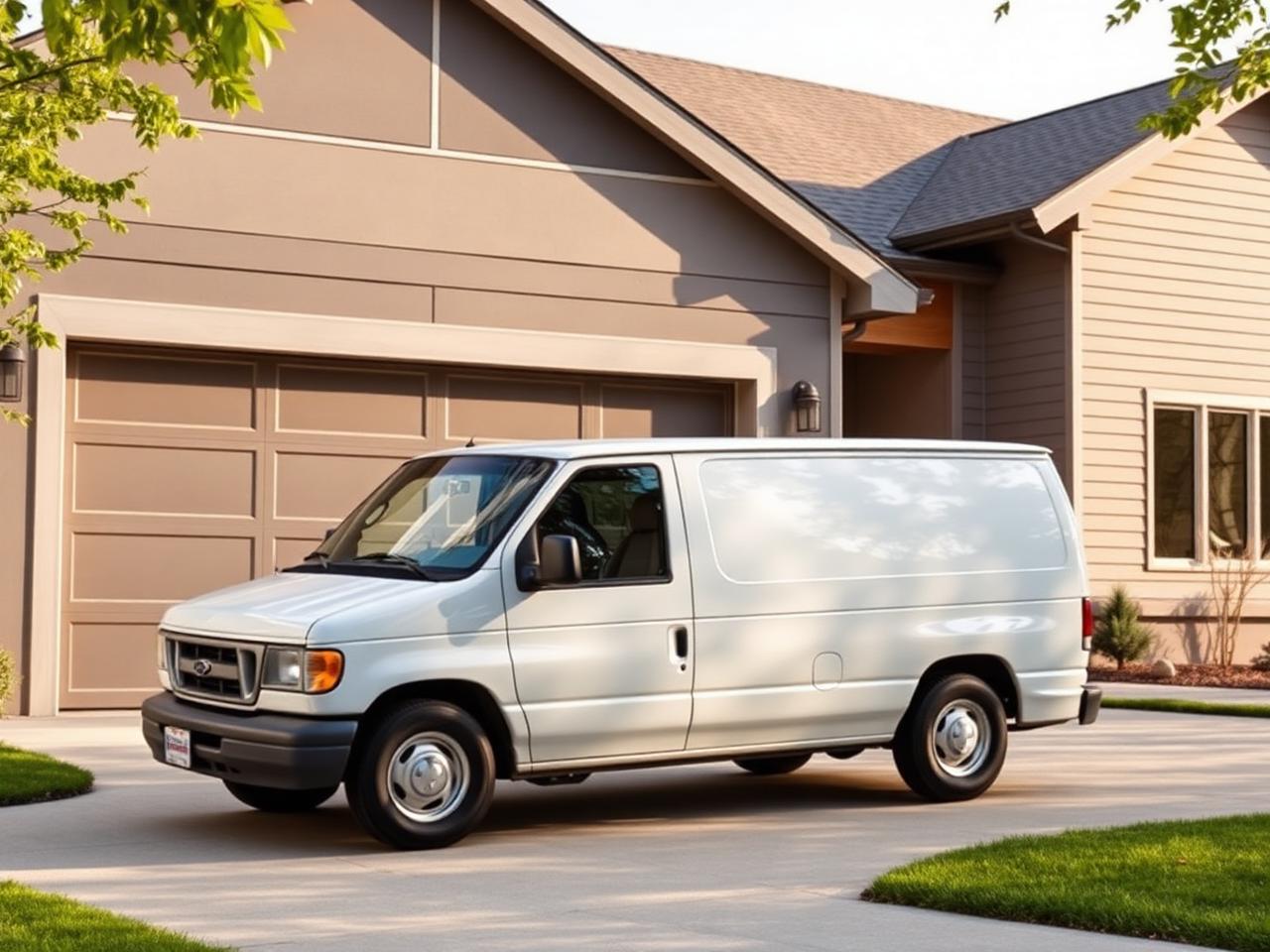 Southwest Metro Garage Door Repair service van in an Edina driveway
